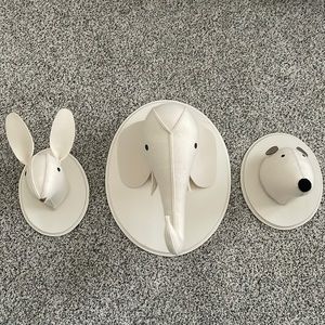 Restoration Hardware Wool Felt Heads set of 3
